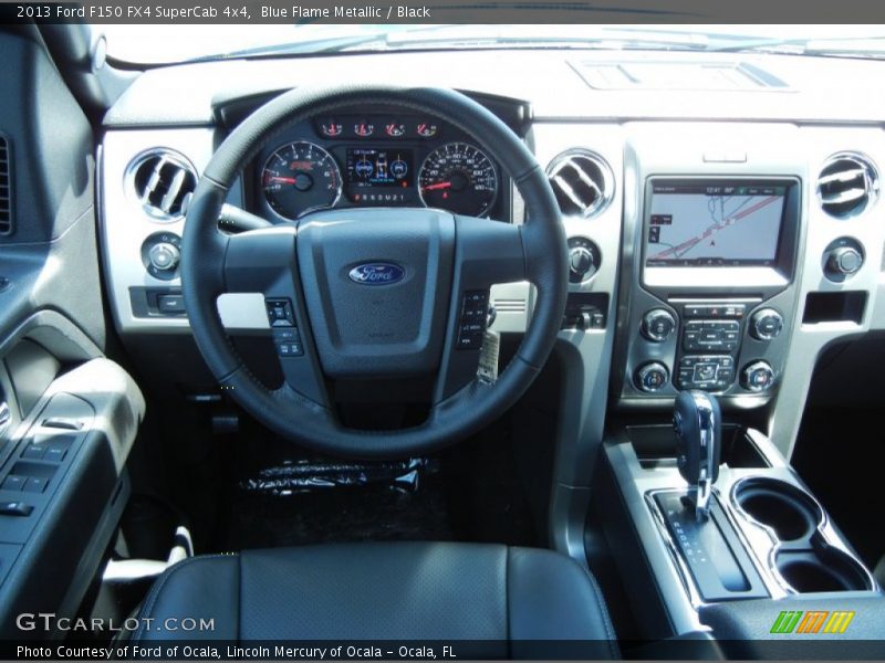 Blue Flame Metallic / Black 2013 Ford F150 FX4 SuperCab 4x4