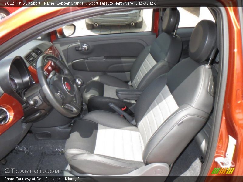  2012 500 Sport Sport Tessuto Nero/Nero (Black/Black) Interior
