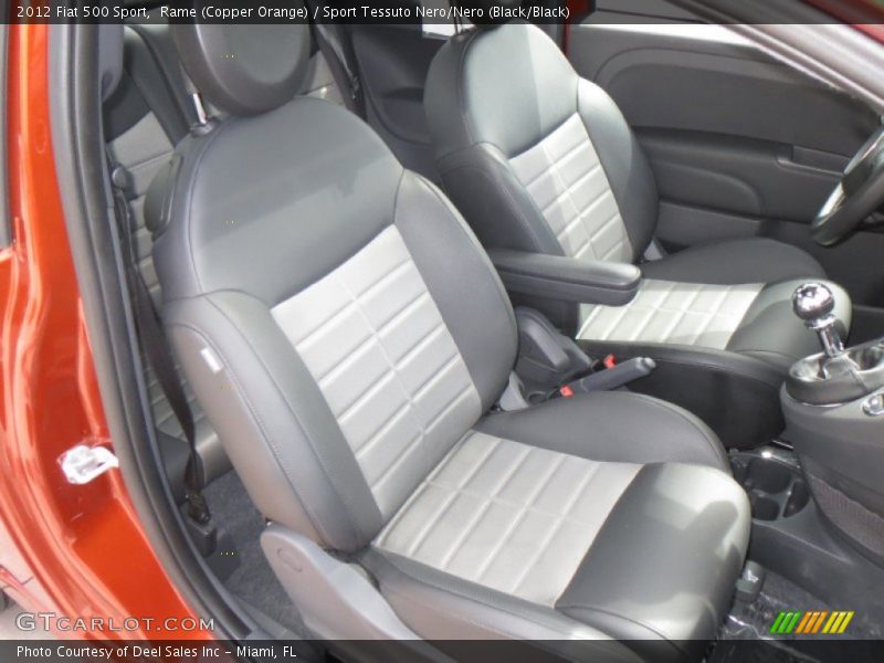 Rame (Copper Orange) / Sport Tessuto Nero/Nero (Black/Black) 2012 Fiat 500 Sport