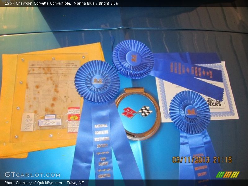 Marina Blue / Bright Blue 1967 Chevrolet Corvette Convertible