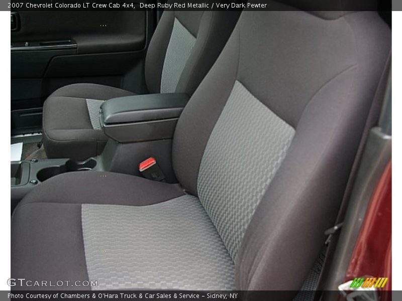 Deep Ruby Red Metallic / Very Dark Pewter 2007 Chevrolet Colorado LT Crew Cab 4x4