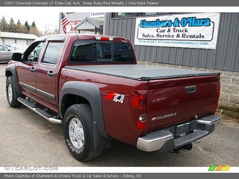 Deep Ruby Red Metallic / Very Dark Pewter 2007 Chevrolet Colorado LT Crew Cab 4x4