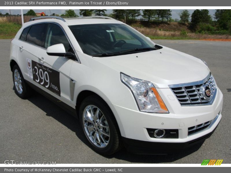 Platinum Ice Tricoat / Ebony/Ebony 2013 Cadillac SRX Performance FWD