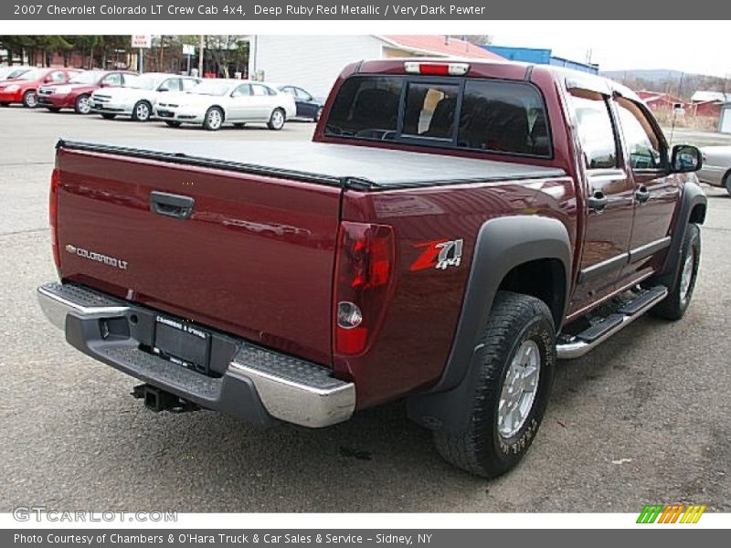 Deep Ruby Red Metallic / Very Dark Pewter 2007 Chevrolet Colorado LT Crew Cab 4x4