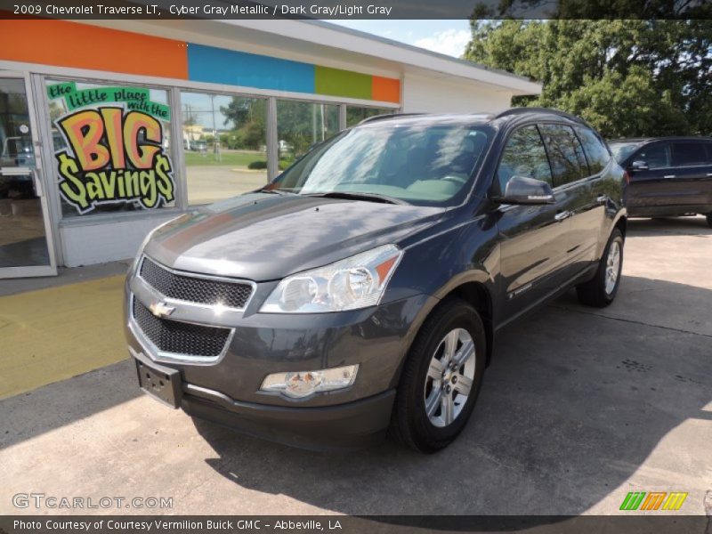Cyber Gray Metallic / Dark Gray/Light Gray 2009 Chevrolet Traverse LT