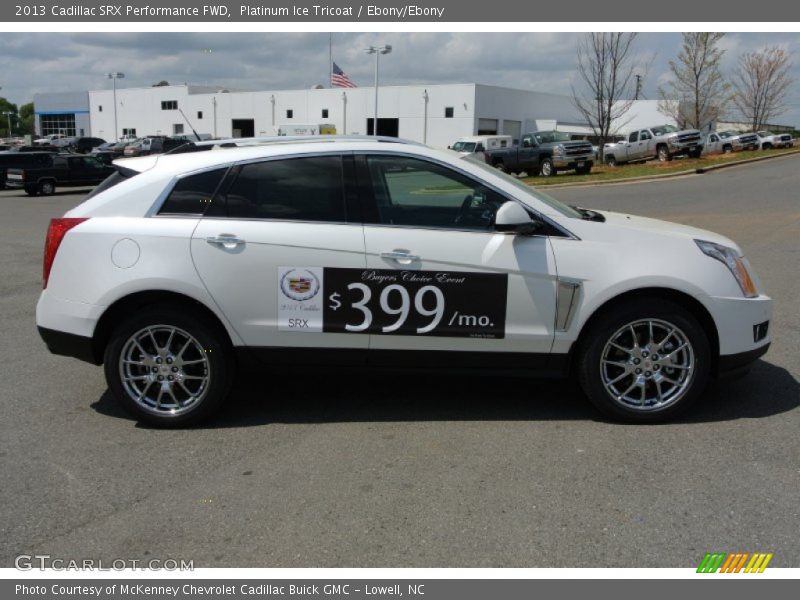 Platinum Ice Tricoat / Ebony/Ebony 2013 Cadillac SRX Performance FWD