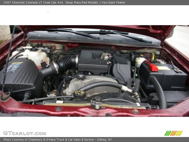 Deep Ruby Red Metallic / Very Dark Pewter 2007 Chevrolet Colorado LT Crew Cab 4x4