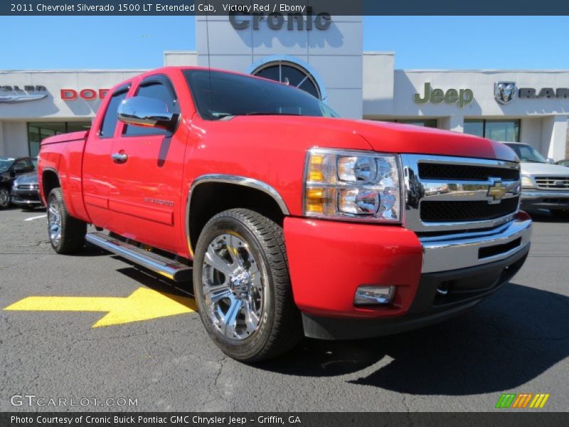 Victory Red / Ebony 2011 Chevrolet Silverado 1500 LT Extended Cab