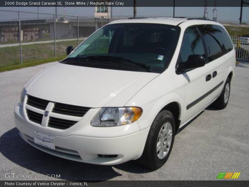 Stone White / Medium Slate Gray 2006 Dodge Grand Caravan SE