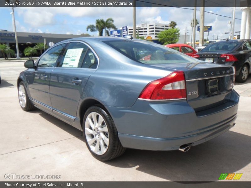 Biarritz Blue Metallic / Soft Beige/Anthracite 2013 Volvo S80 T6 AWD