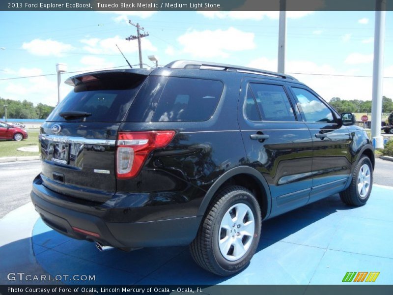 Tuxedo Black Metallic / Medium Light Stone 2013 Ford Explorer EcoBoost