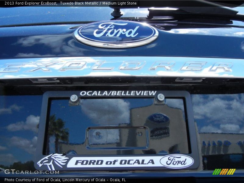 Tuxedo Black Metallic / Medium Light Stone 2013 Ford Explorer EcoBoost
