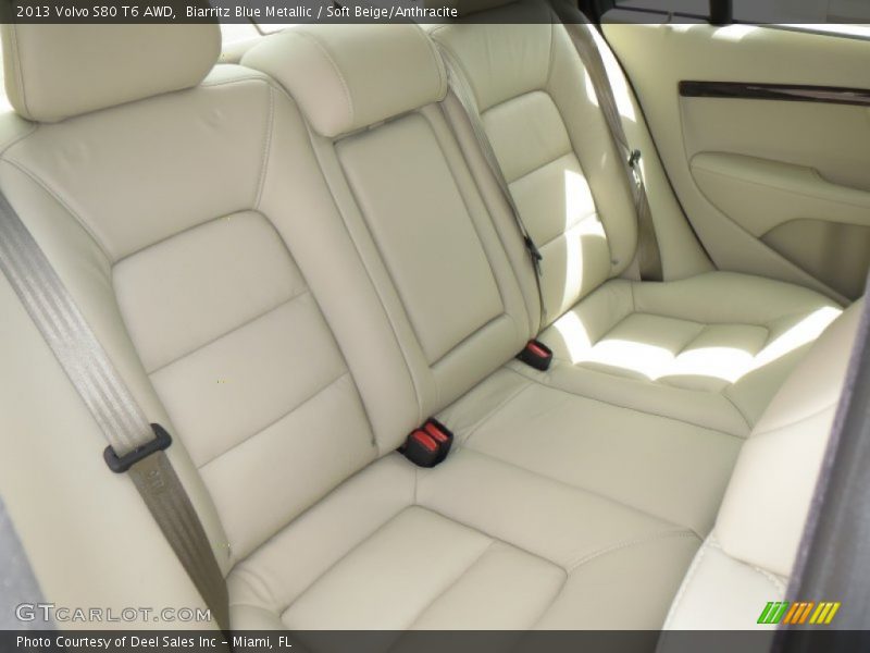 Rear Seat of 2013 S80 T6 AWD