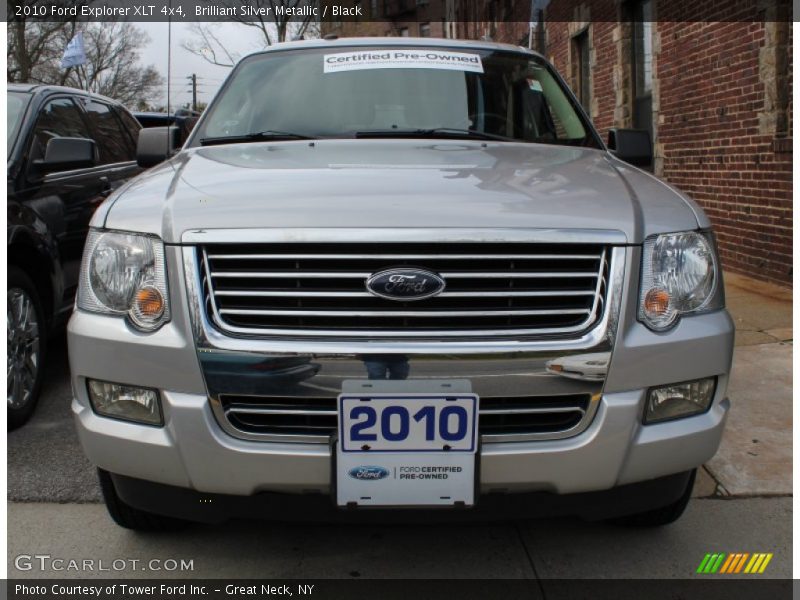 Brilliant Silver Metallic / Black 2010 Ford Explorer XLT 4x4