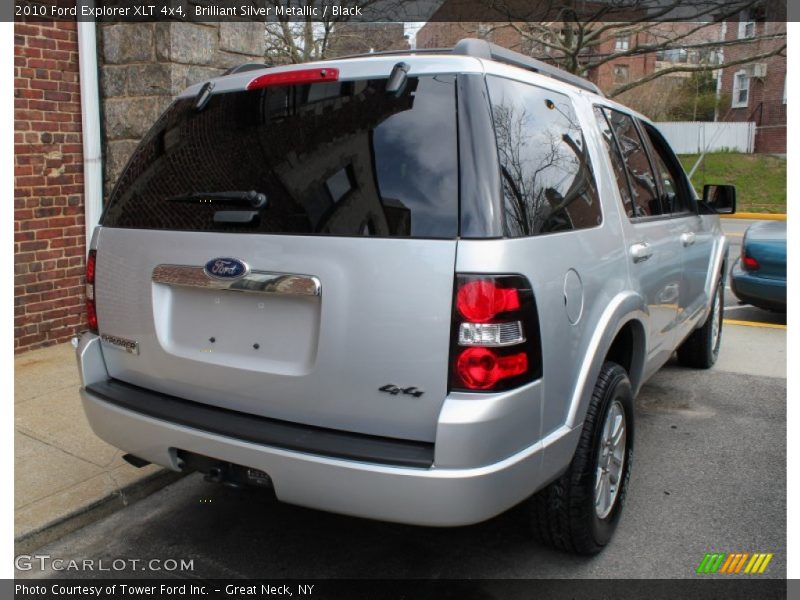 Brilliant Silver Metallic / Black 2010 Ford Explorer XLT 4x4