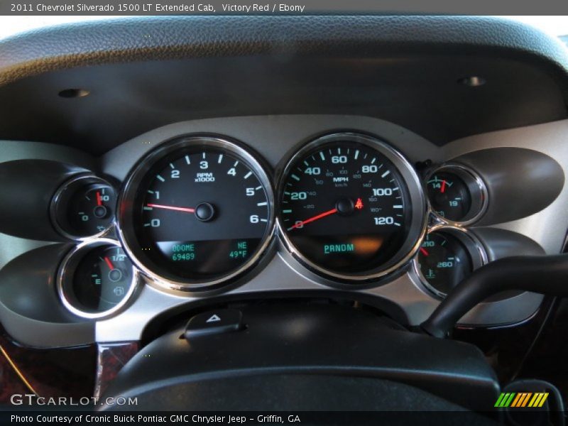 Victory Red / Ebony 2011 Chevrolet Silverado 1500 LT Extended Cab