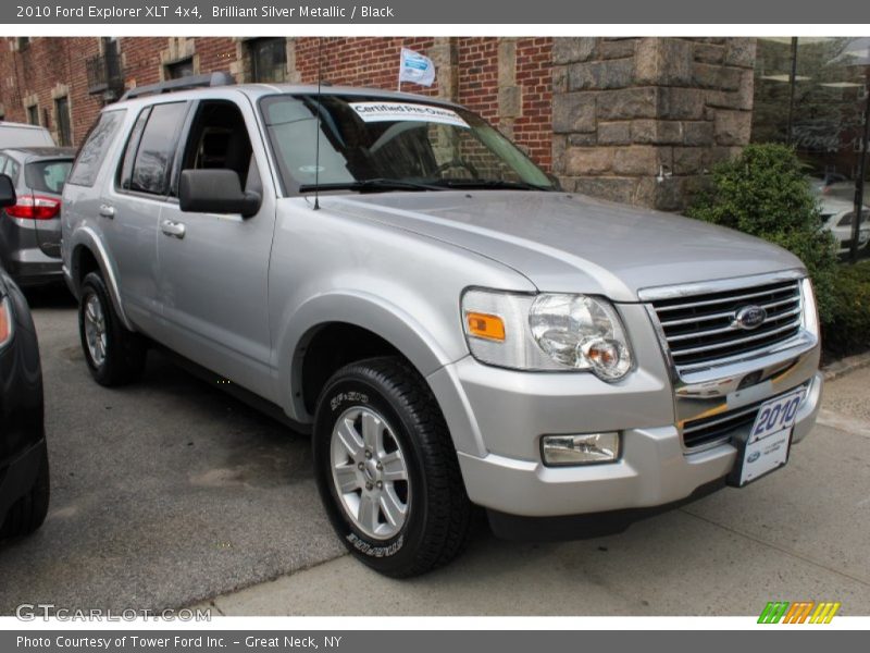 Brilliant Silver Metallic / Black 2010 Ford Explorer XLT 4x4