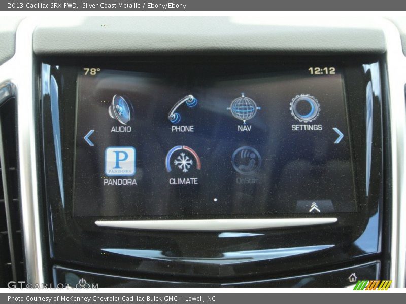 Silver Coast Metallic / Ebony/Ebony 2013 Cadillac SRX FWD