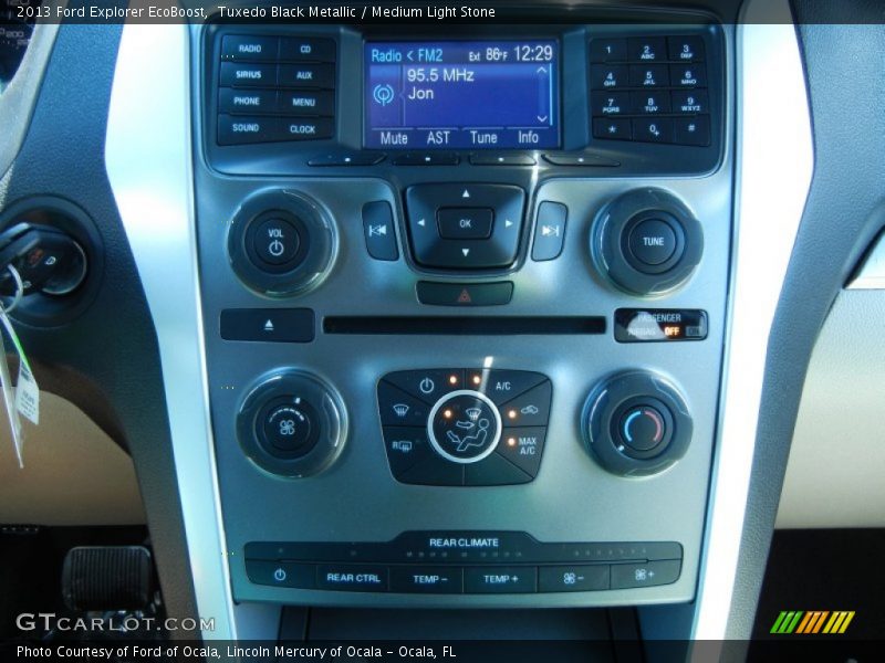 Tuxedo Black Metallic / Medium Light Stone 2013 Ford Explorer EcoBoost