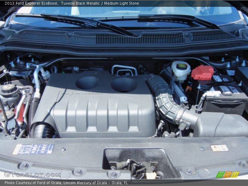 Tuxedo Black Metallic / Medium Light Stone 2013 Ford Explorer EcoBoost