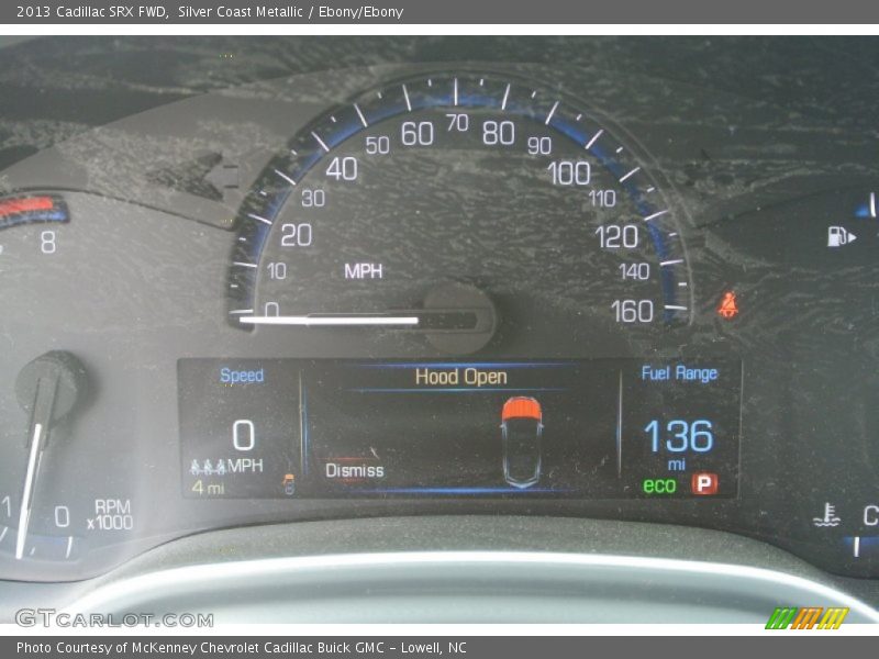 Silver Coast Metallic / Ebony/Ebony 2013 Cadillac SRX FWD
