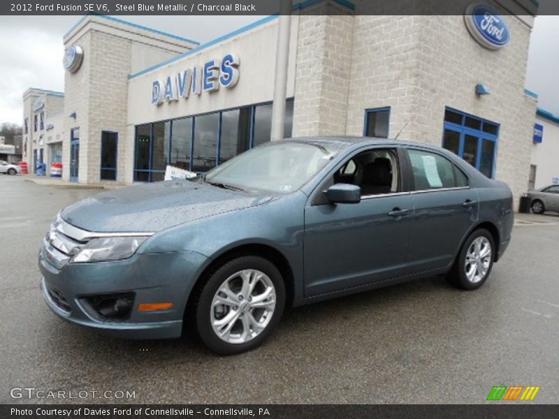 Steel Blue Metallic / Charcoal Black 2012 Ford Fusion SE V6