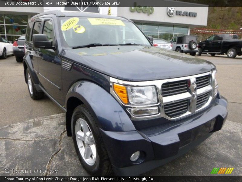 Modern Blue Pearl / Dark Slate Gray 2008 Dodge Nitro SXT 4x4