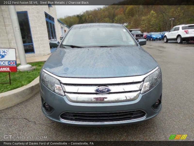 Steel Blue Metallic / Charcoal Black 2012 Ford Fusion SE V6