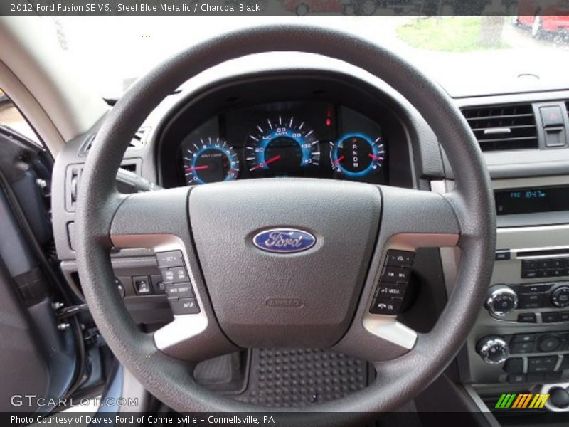 Steel Blue Metallic / Charcoal Black 2012 Ford Fusion SE V6