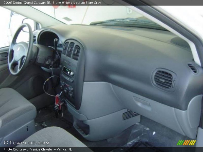 Stone White / Medium Slate Gray 2006 Dodge Grand Caravan SE