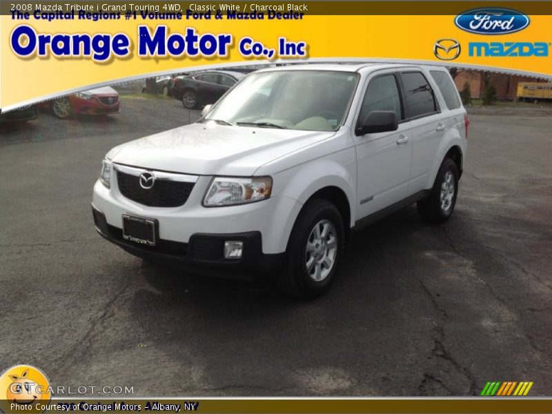 Classic White / Charcoal Black 2008 Mazda Tribute i Grand Touring 4WD