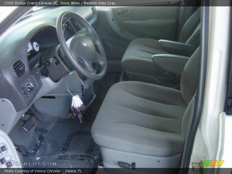 Stone White / Medium Slate Gray 2006 Dodge Grand Caravan SE