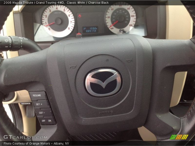 Classic White / Charcoal Black 2008 Mazda Tribute i Grand Touring 4WD