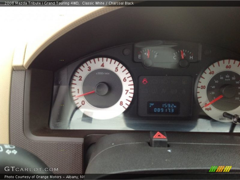 Classic White / Charcoal Black 2008 Mazda Tribute i Grand Touring 4WD