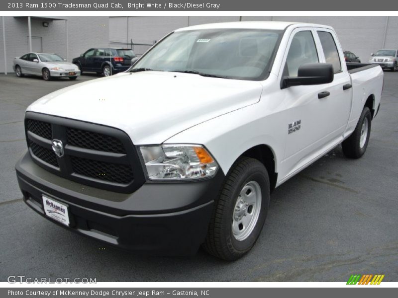 Bright White / Black/Diesel Gray 2013 Ram 1500 Tradesman Quad Cab