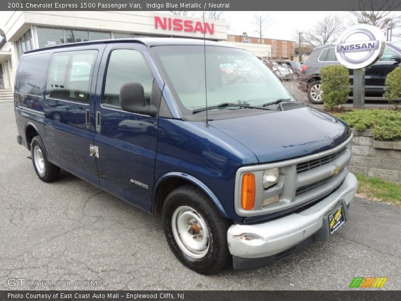 Indigo Blue Metallic / Neutral 2001 Chevrolet Express 1500 Passenger Van