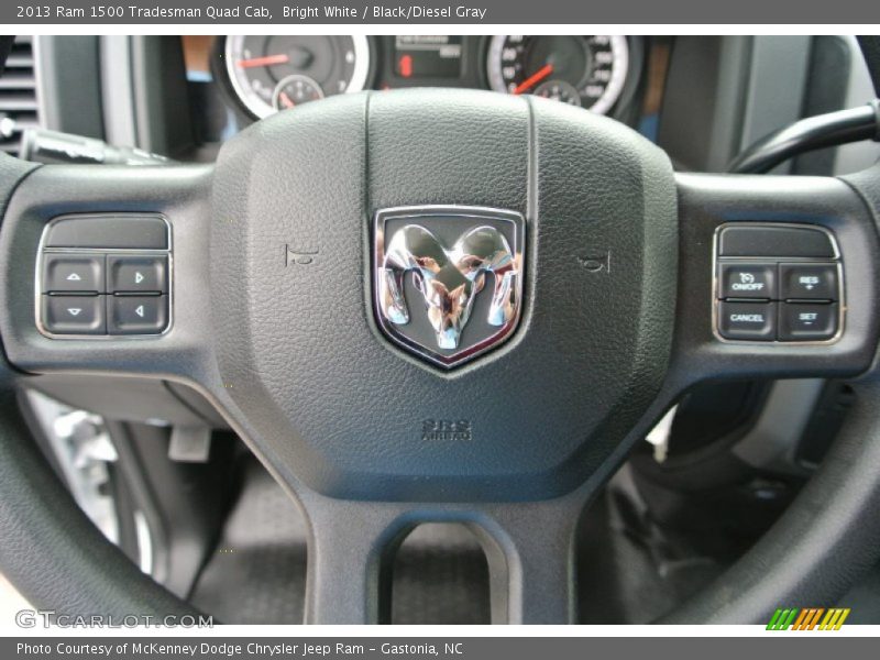 Bright White / Black/Diesel Gray 2013 Ram 1500 Tradesman Quad Cab