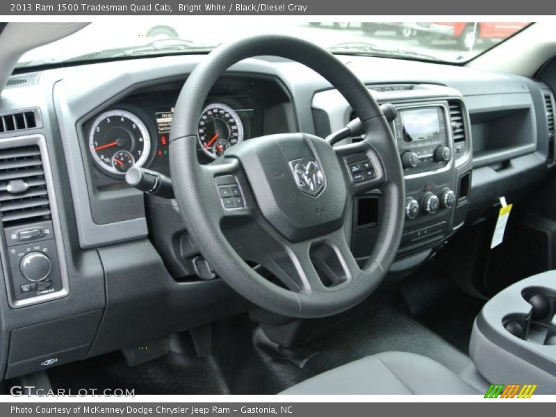 Bright White / Black/Diesel Gray 2013 Ram 1500 Tradesman Quad Cab