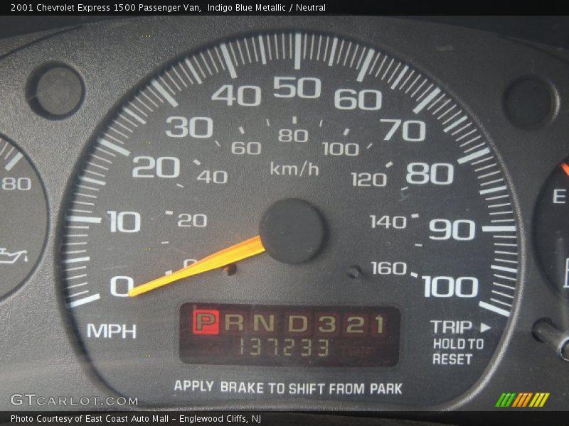 Indigo Blue Metallic / Neutral 2001 Chevrolet Express 1500 Passenger Van
