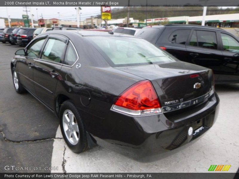 Mocha Bronze Metallic / Neutral Beige 2008 Chevrolet Impala LT