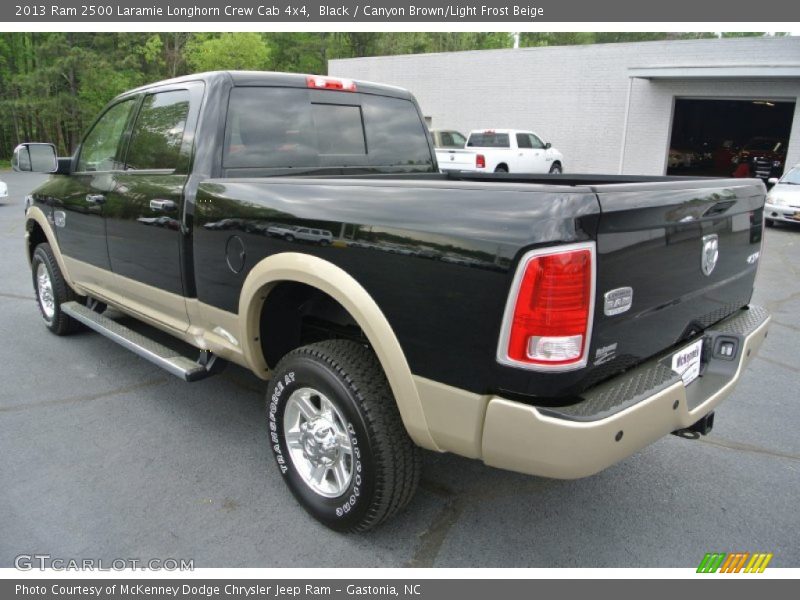 Black / Canyon Brown/Light Frost Beige 2013 Ram 2500 Laramie Longhorn Crew Cab 4x4