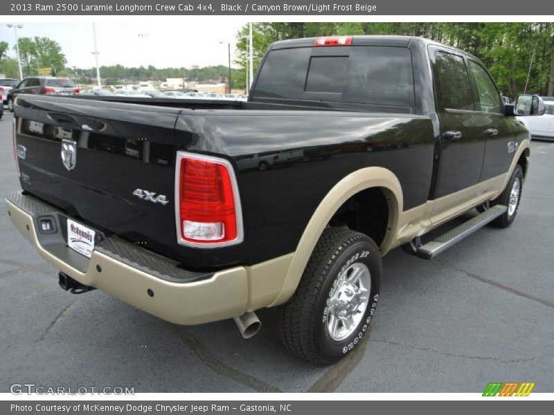 Black / Canyon Brown/Light Frost Beige 2013 Ram 2500 Laramie Longhorn Crew Cab 4x4