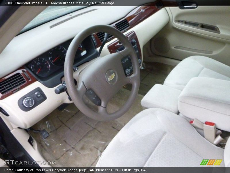 Mocha Bronze Metallic / Neutral Beige 2008 Chevrolet Impala LT