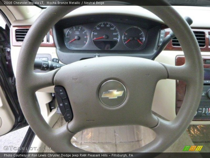 Mocha Bronze Metallic / Neutral Beige 2008 Chevrolet Impala LT
