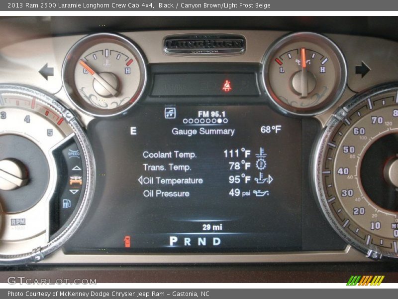  2013 2500 Laramie Longhorn Crew Cab 4x4 Laramie Longhorn Crew Cab 4x4 Gauges