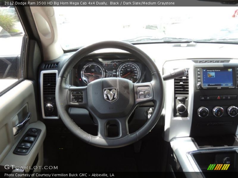 Black / Dark Slate/Medium Graystone 2012 Dodge Ram 3500 HD Big Horn Mega Cab 4x4 Dually