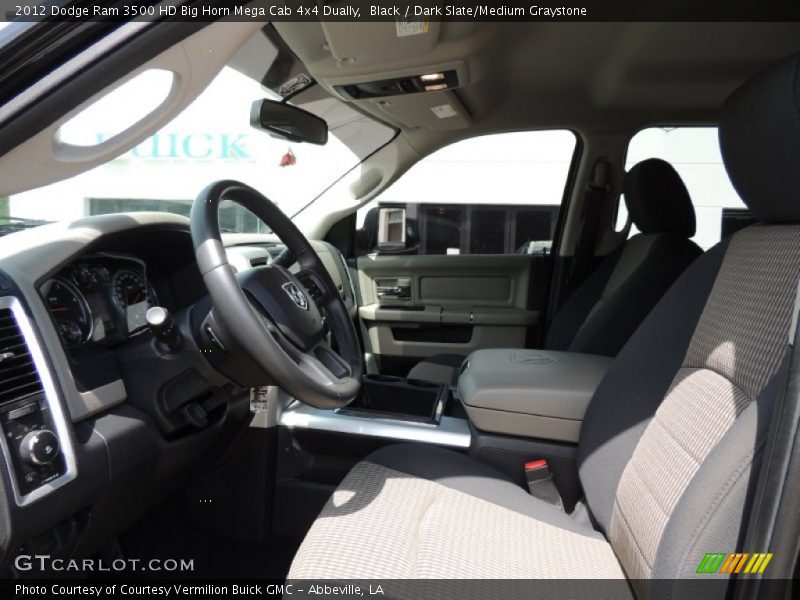Black / Dark Slate/Medium Graystone 2012 Dodge Ram 3500 HD Big Horn Mega Cab 4x4 Dually