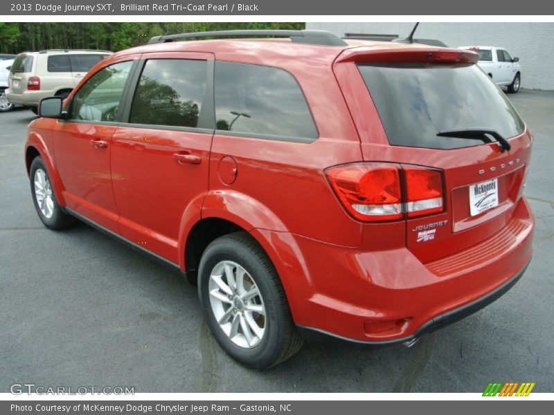 Brilliant Red Tri-Coat Pearl / Black 2013 Dodge Journey SXT