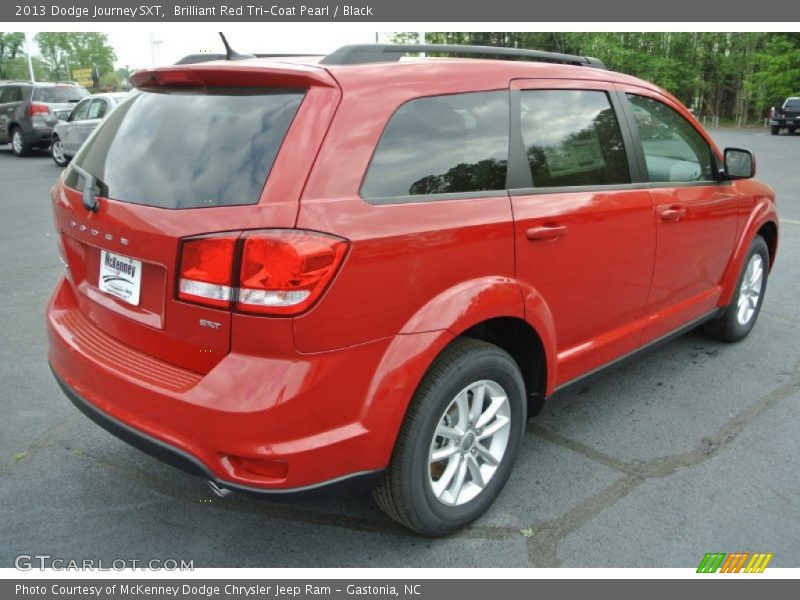 Brilliant Red Tri-Coat Pearl / Black 2013 Dodge Journey SXT