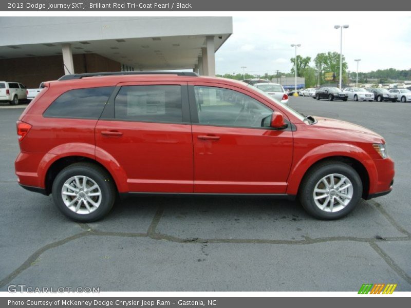 Brilliant Red Tri-Coat Pearl / Black 2013 Dodge Journey SXT